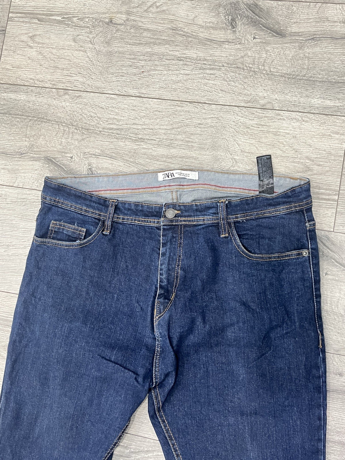 ZARA Men's Blue Denim Jeans - Size 36 Slim Straight