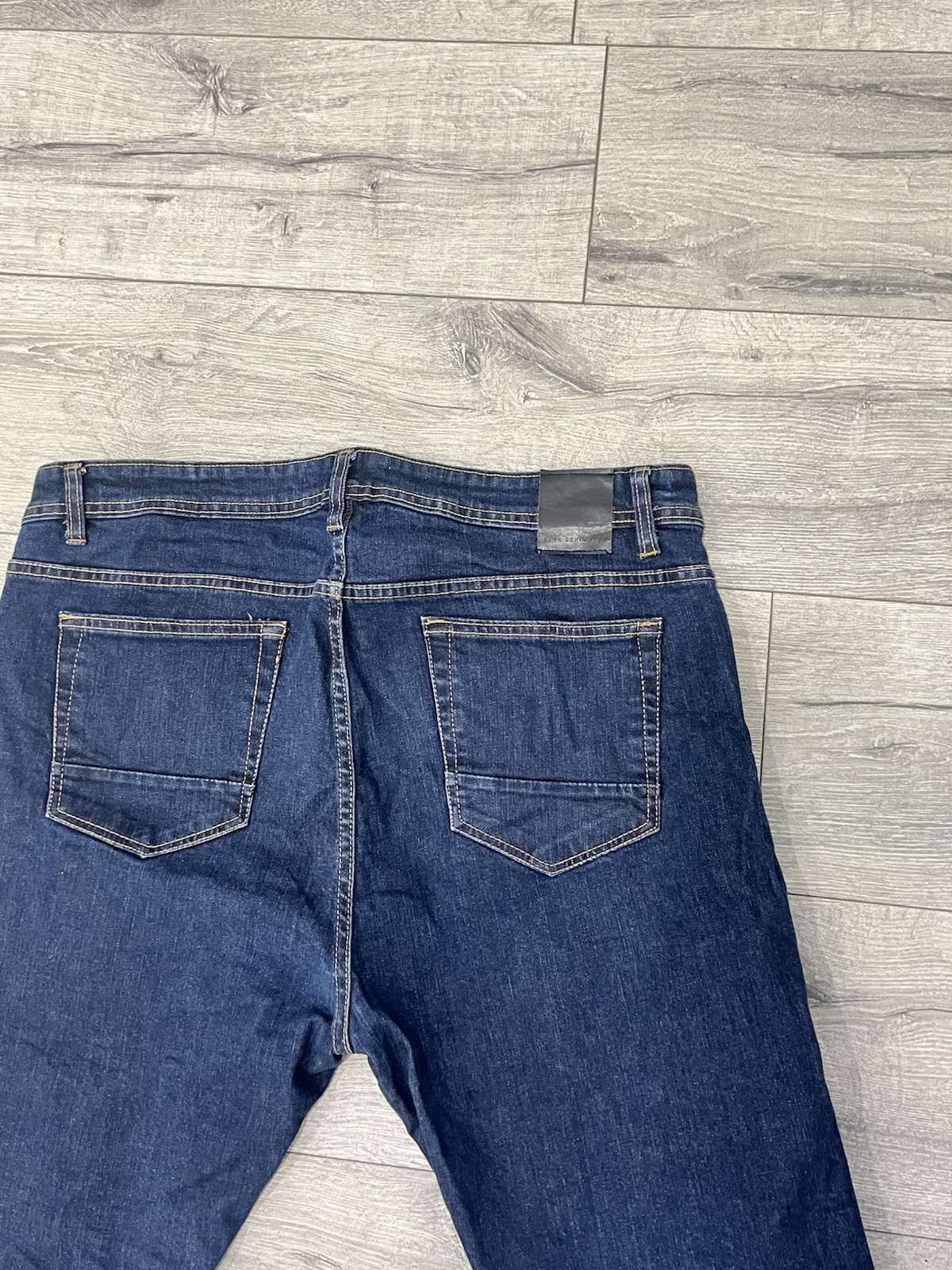 ZARA Men's Blue Denim Jeans - Size 36 Slim Straight - photo 5