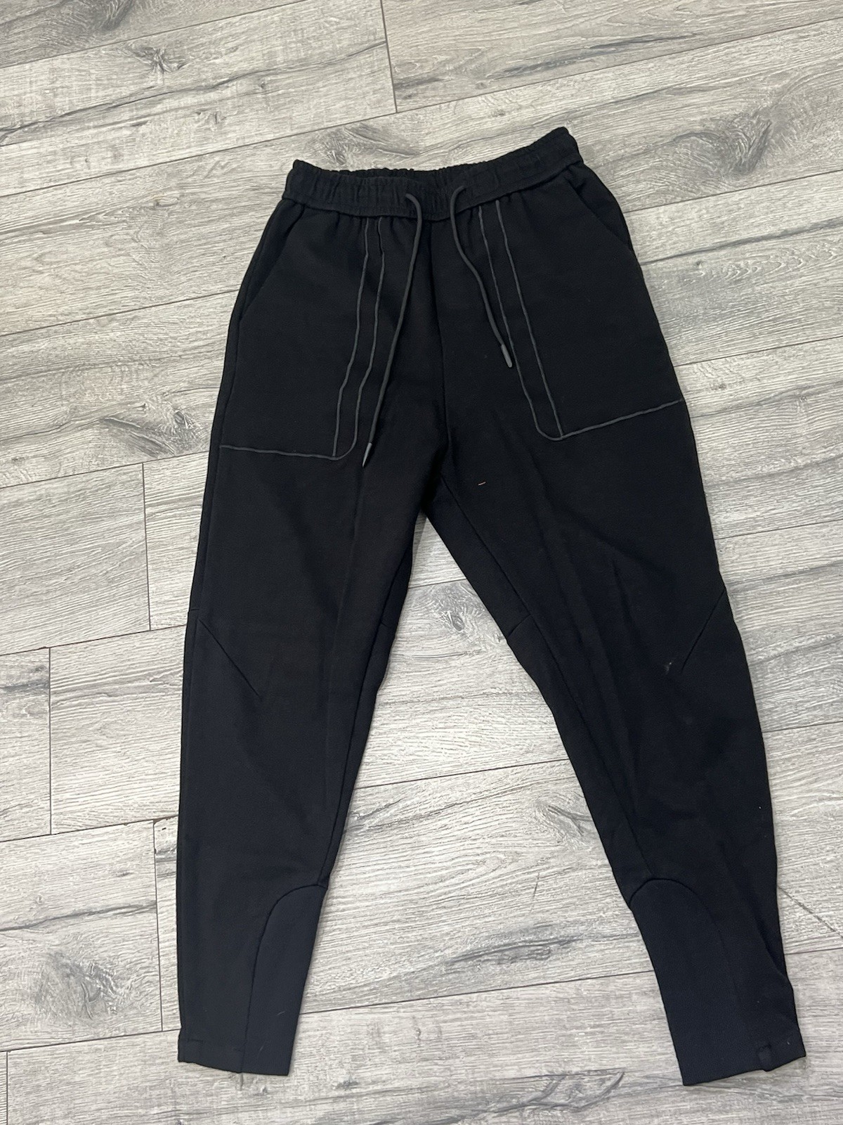 Men's Black Jogger Pants Slim Fit Drawstring Cargo Pockets
