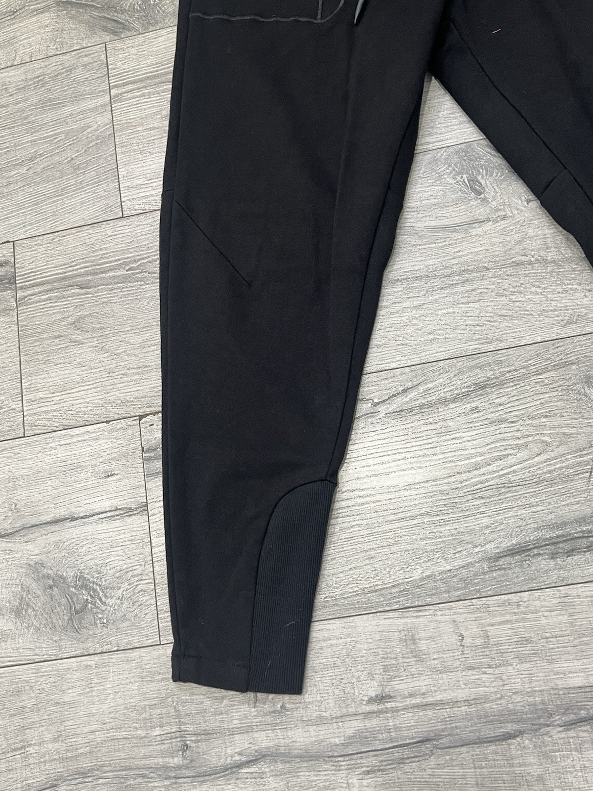 Men's Black Jogger Pants Slim Fit Drawstring Cargo Pockets - photo 3