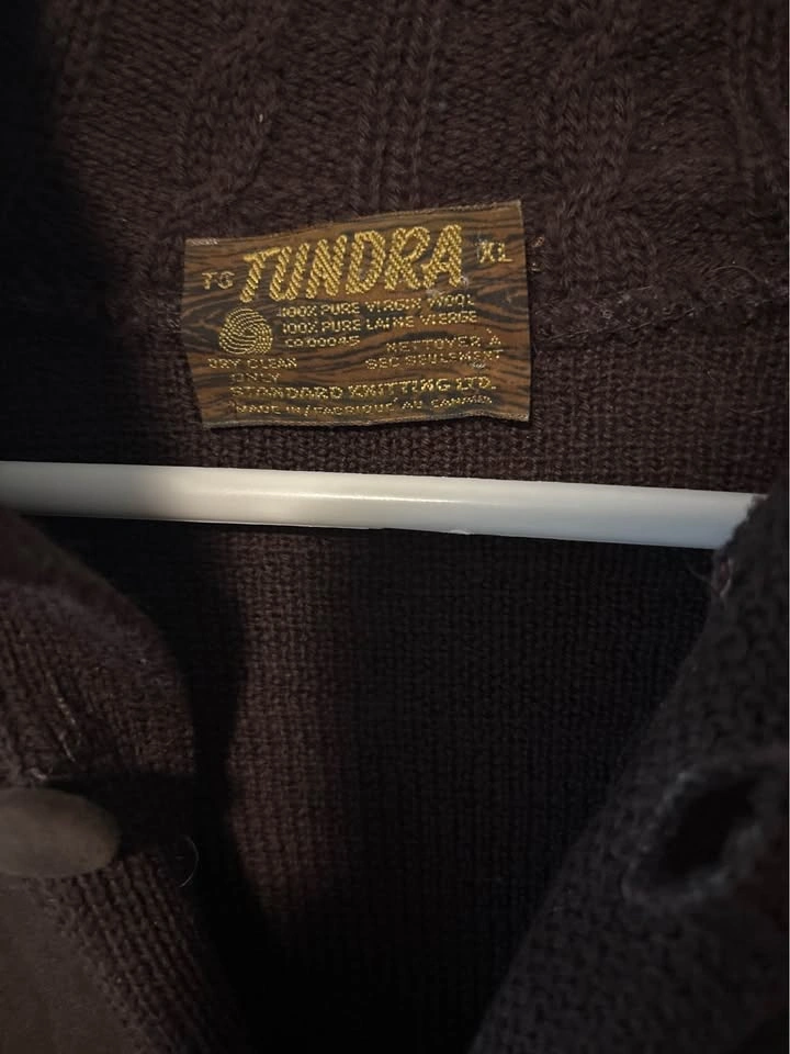Tundra Wool & Suede Knit Button Up Cardigan XL - photo 2