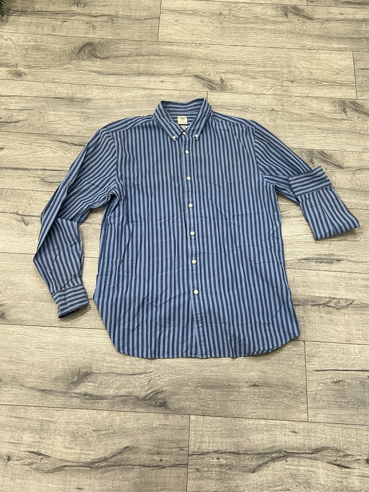 Men's POLHAM Blue Striped Button Down Shirt - XL - photo 2