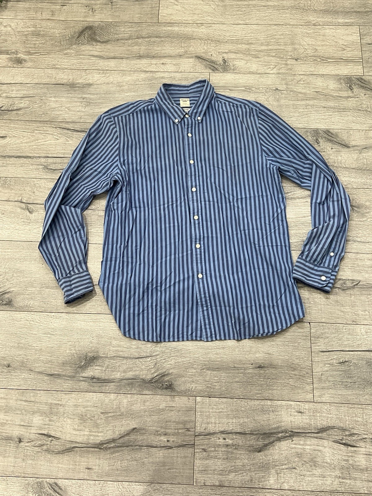 Men's POLHAM Blue Striped Button Down Shirt - XL - photo 3