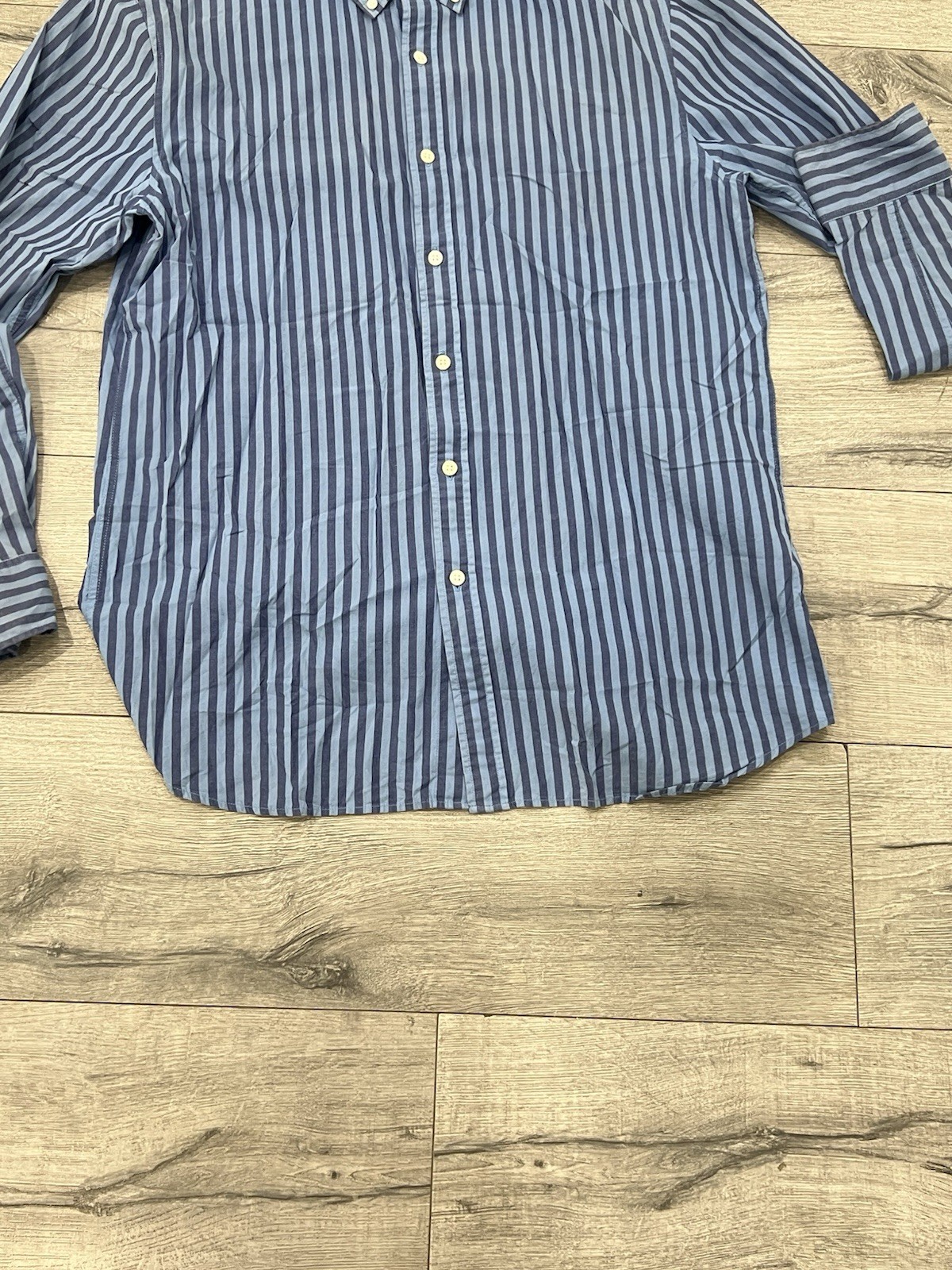 Men's POLHAM Blue Striped Button Down Shirt - XL - photo 4