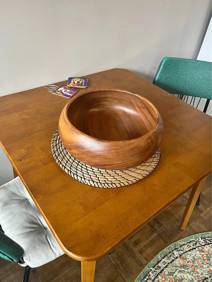 Brand New 12" Acacia Salad Bowl