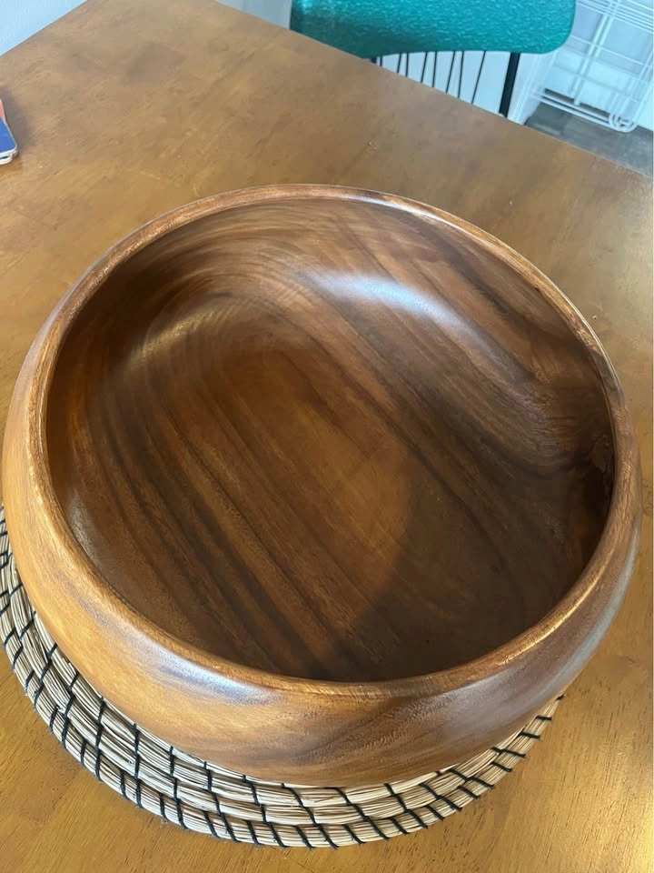 Brand New 12" Acacia Salad Bowl - photo 3