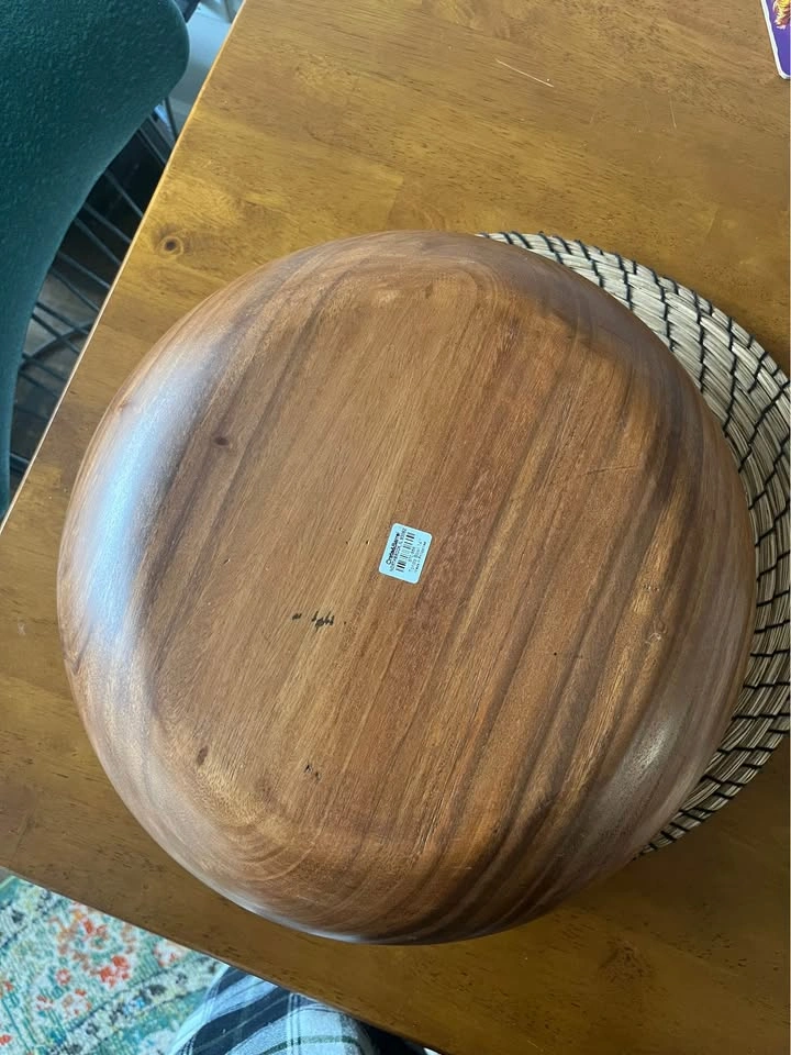 Brand New 12" Acacia Salad Bowl - photo 4