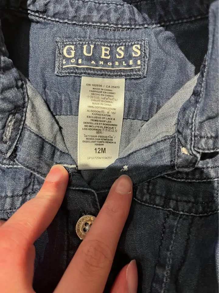 GUESS 12M Denim Ruffled Dress - photo 2