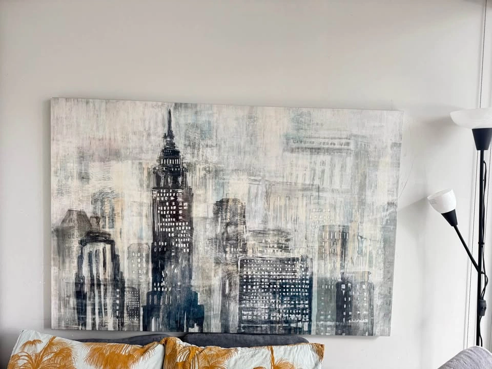 Large NYC Skyline Canvas Art (60" x 40") – Empire State Building - photo 2