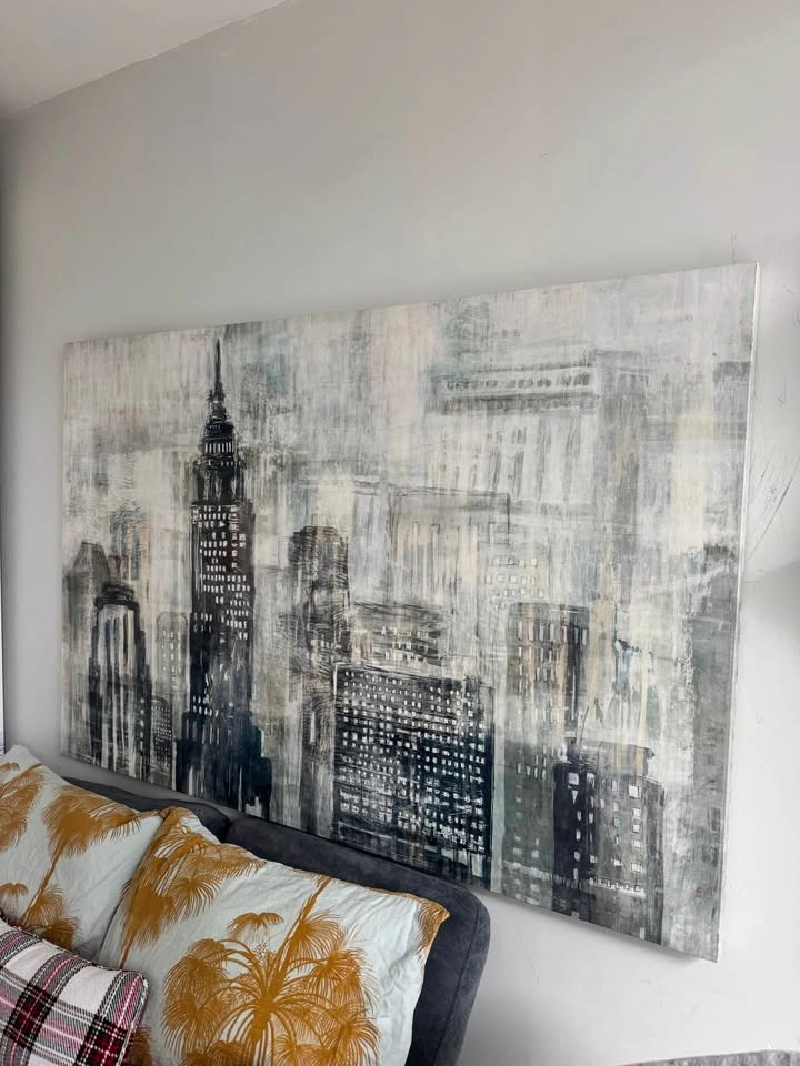 Large NYC Skyline Canvas Art (60" x 40") – Empire State Building - photo 3