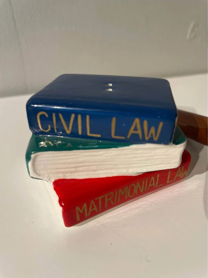 Law Themed Salt & Pepper Shakers, Books & Gavel - photo 2