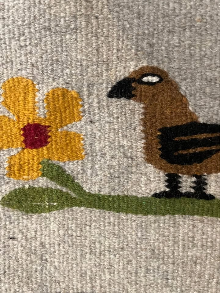 Handmade Woven Bird Art – Boho Nursery or Cottage Decor (20”) - photo 2