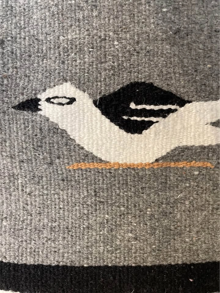 Handwoven Bird Wall Hanging – Boho Folk Art Textile (20”) - photo 2