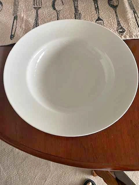 Luminite Essence white porcelain pasta bowl