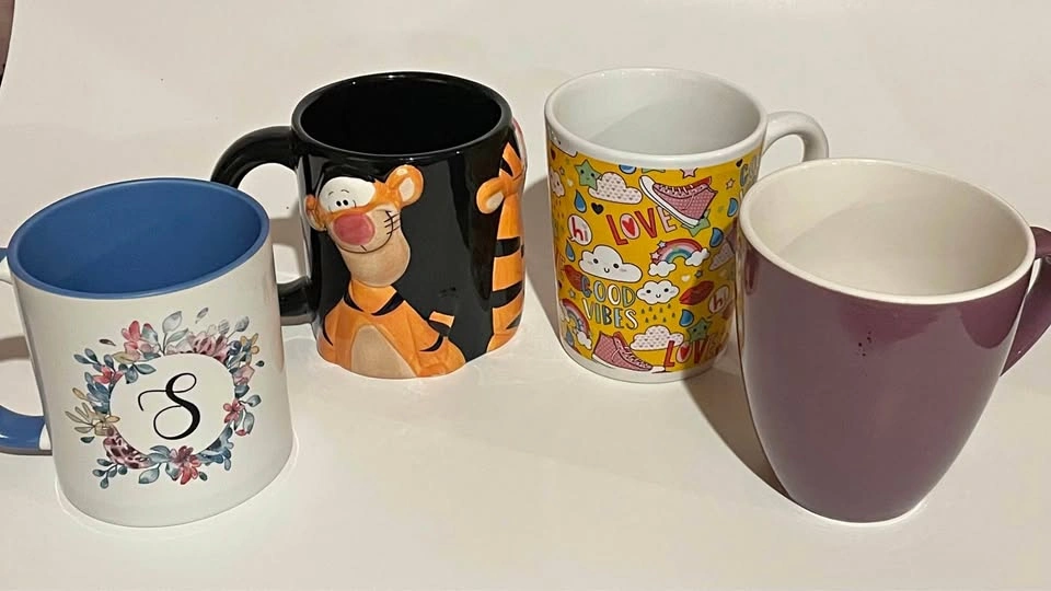 Set of 4 Assorted Coffee Mugs - Disney Tigger, Royal Norfolk & F