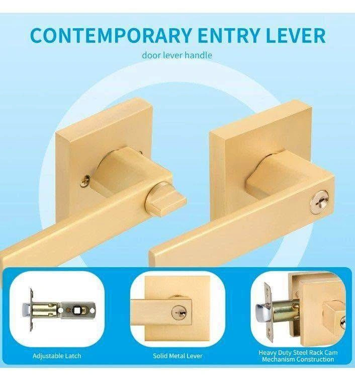 Door Lever Lock Handle Set (Gold) - 2 Available - photo 3