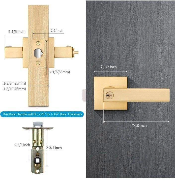 Door Lever Lock Handle Set (Gold) - 2 Available - photo 5
