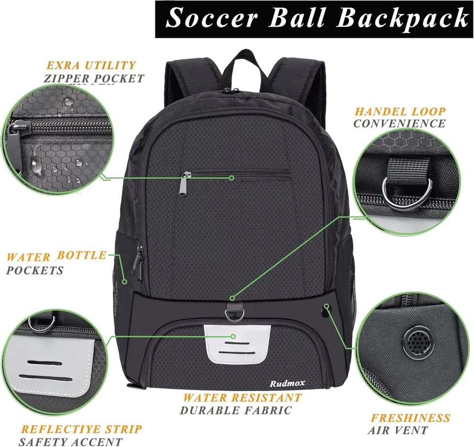 Soccer Ball Backpack for Basketball, Volleyball with Cleats - photo 4