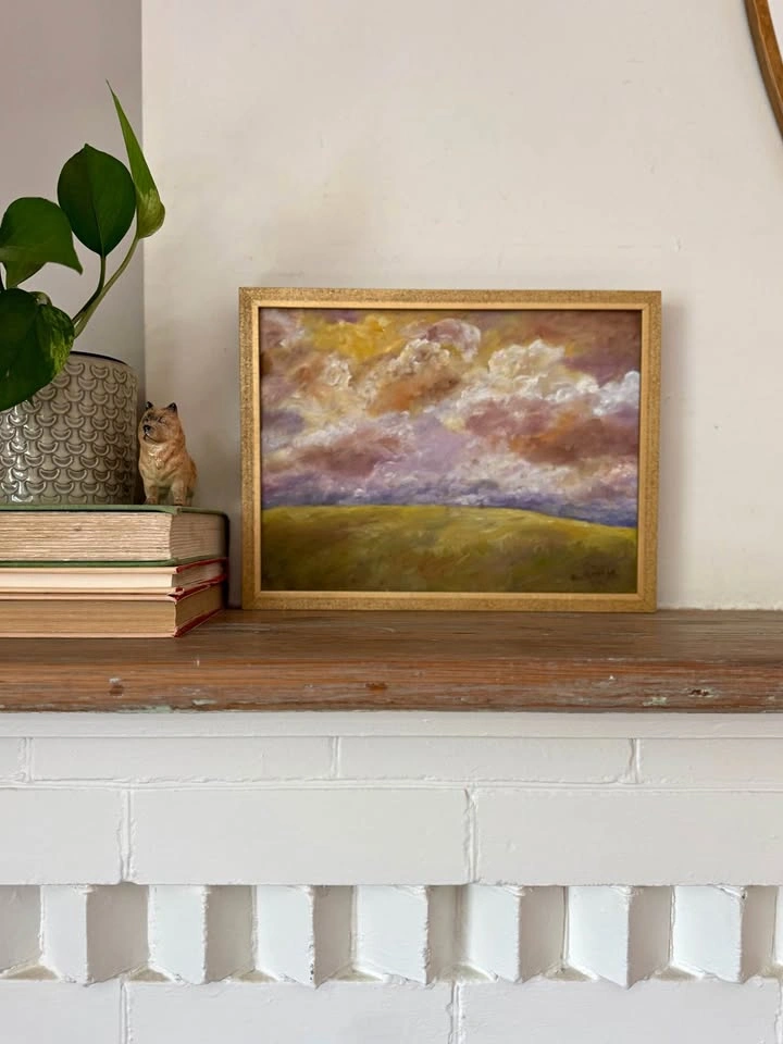 Original Oil Painting Landscape - Signed M. George (2012) - Fram