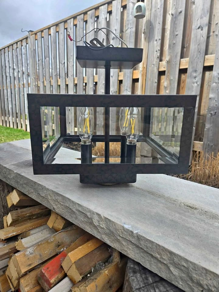 Hampton Bay 11-inch 4-light Semi-Flush Mount Light