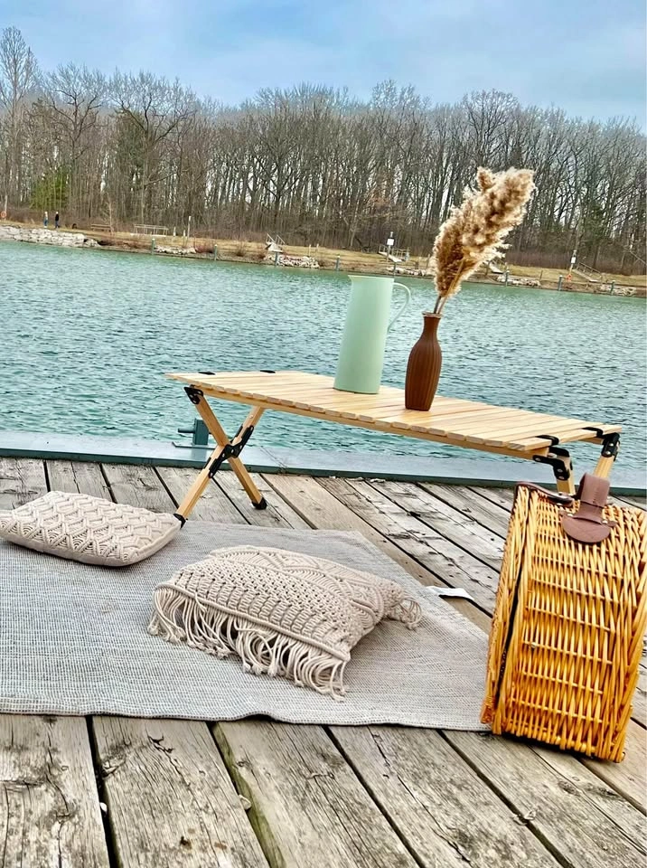 Folding Camping Table Wood - Portable Outdoor Table