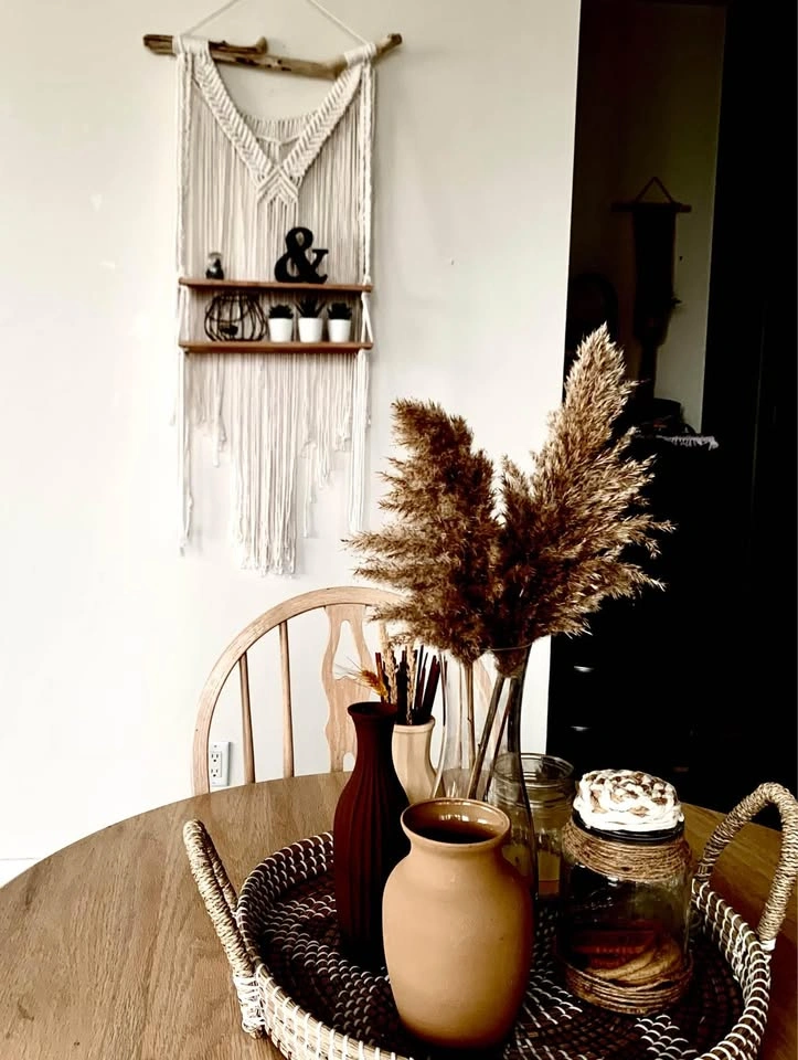 Shelf decor macrame boho fall decor - photo 3