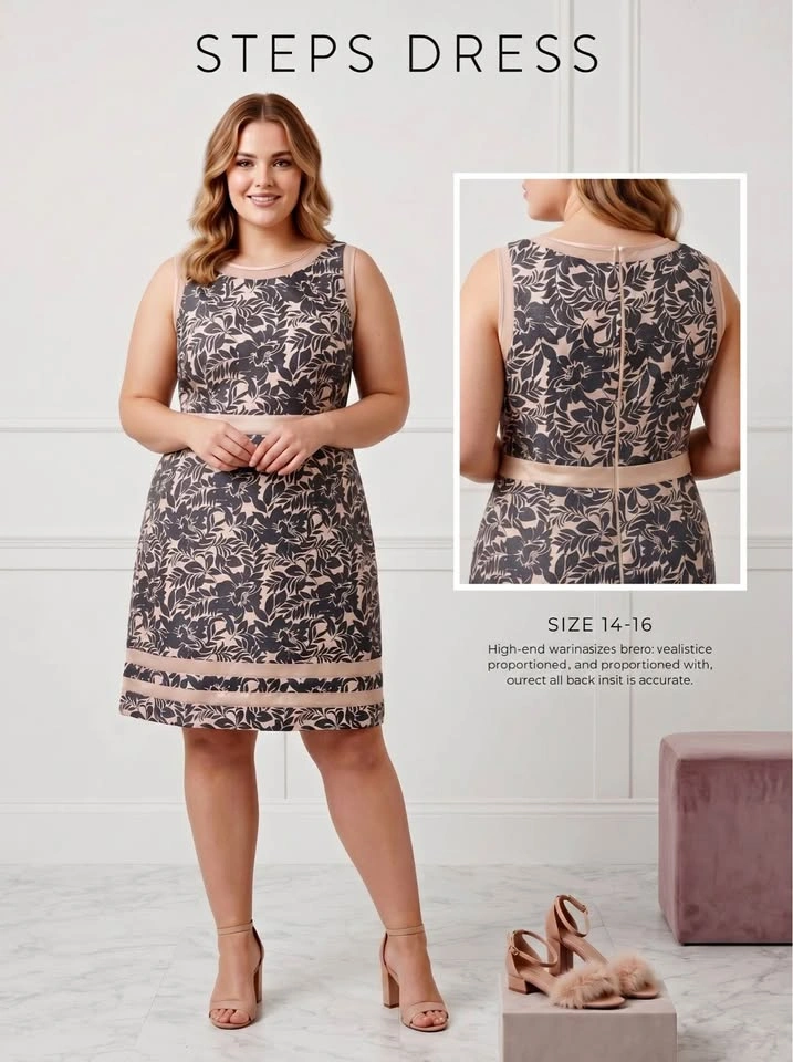 STEPS Floral Print Sleeveless Dress Size 14-16