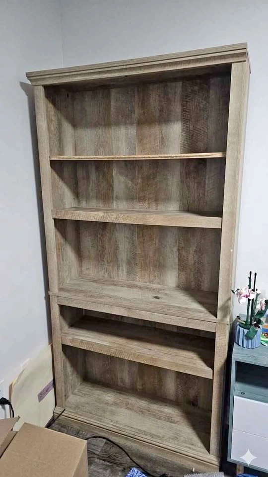Rustic Grey Brown Bookshelf