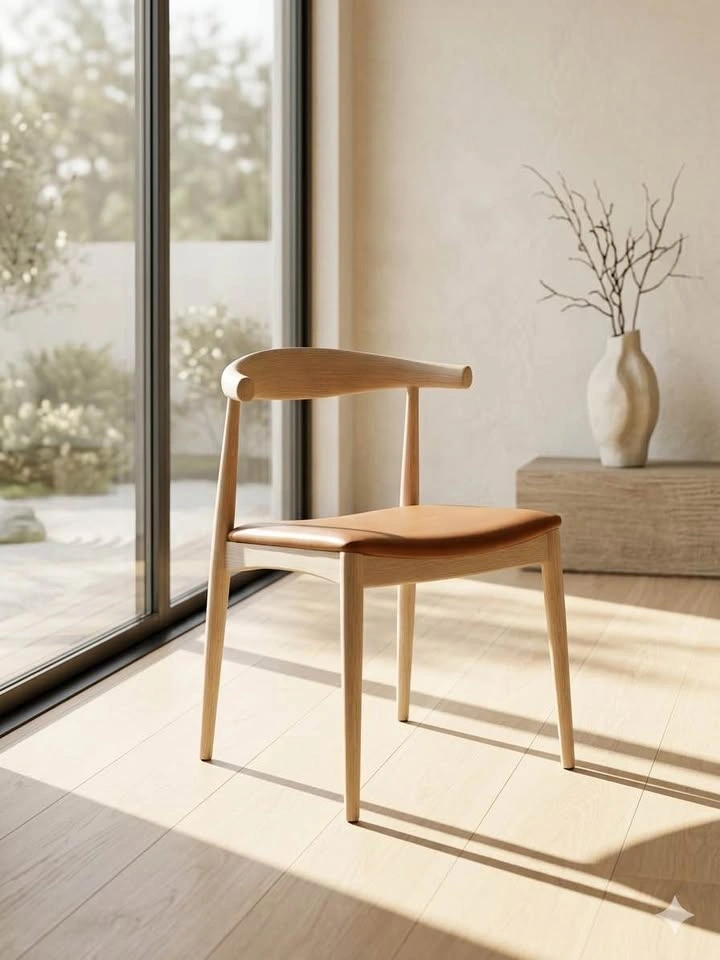 Set of 4 Mid-Century Modern Dining Chairs - Metal Frame