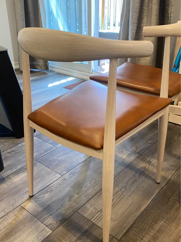 Set of 4 Mid-Century Modern Dining Chairs - Metal Frame - photo 2