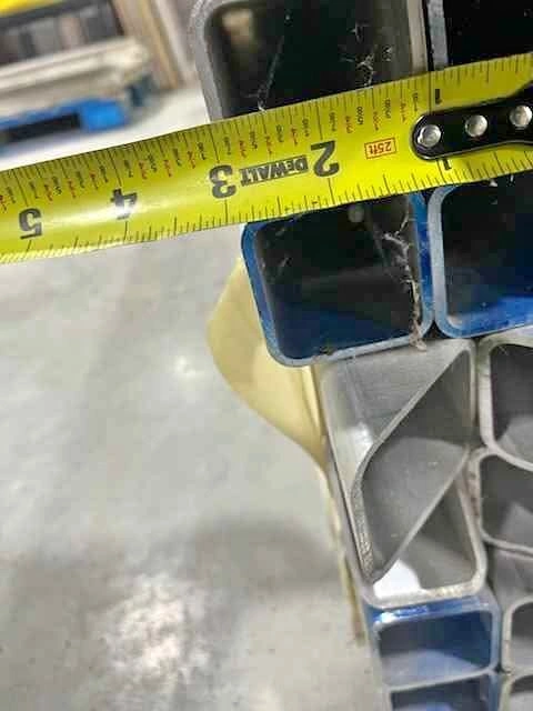2"x1/8"x8' Aluminum Square Tubing for Trade