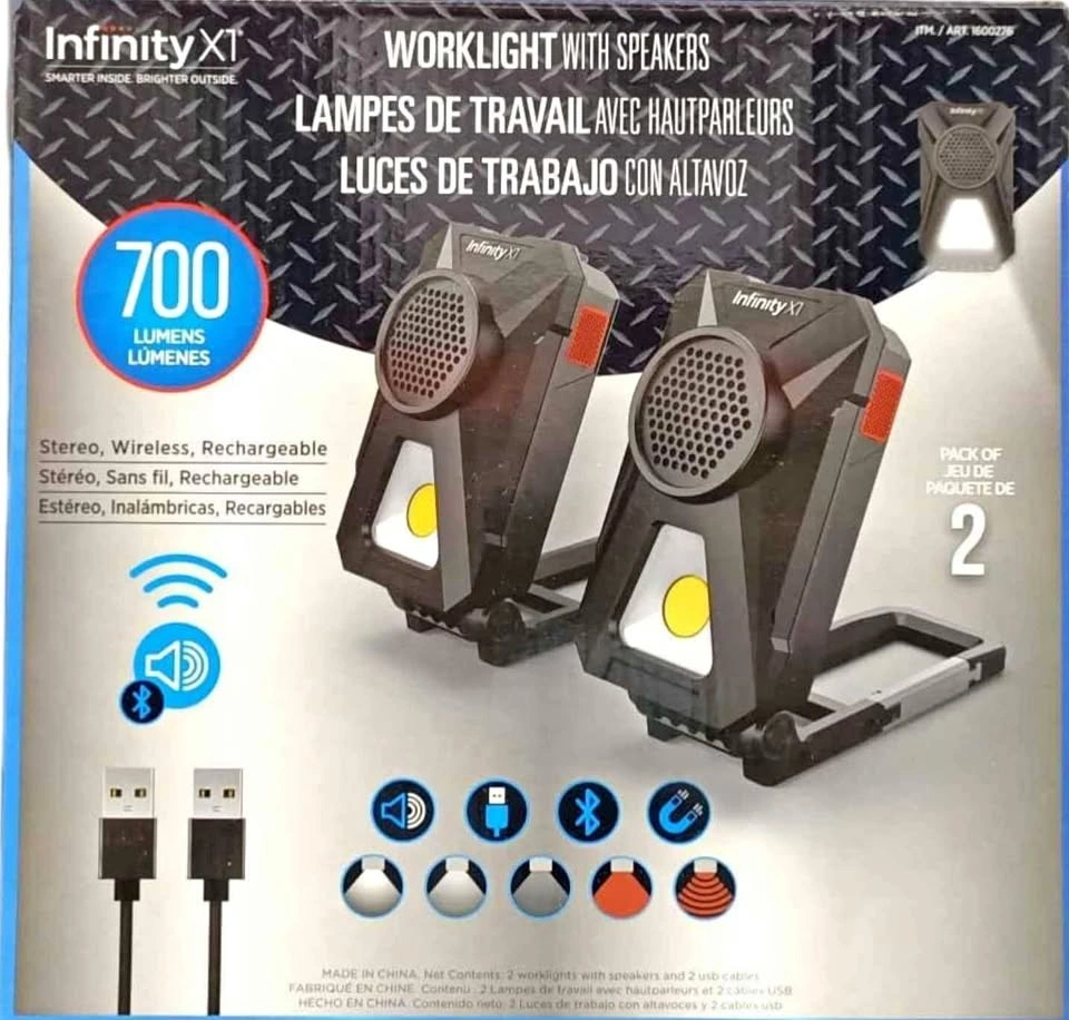 Infinity x1 Bluetooth Speaker Work Light