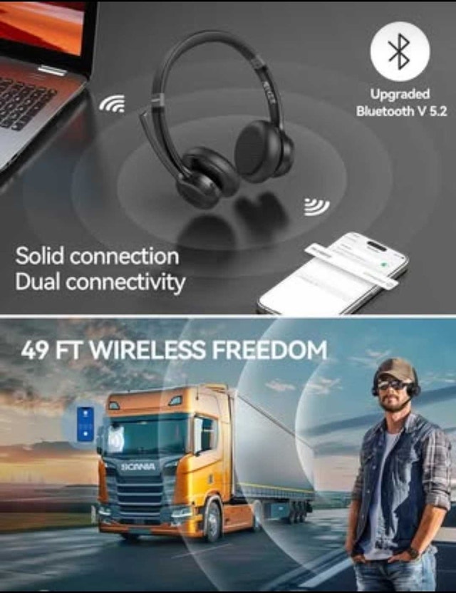 TECKNET Wireless Bluetooth Headset w/ Mic (Pickering) - photo 5