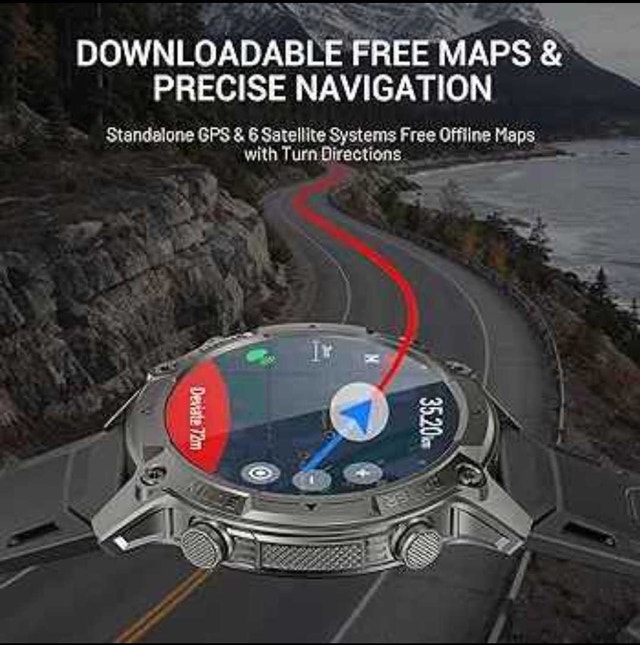 AI Smart Watch with GPS, Offline Maps, Compass, HR PICKERING - photo 2