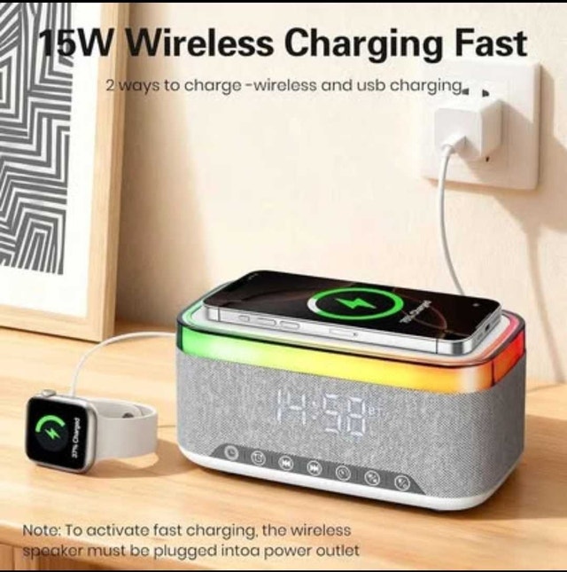 Portable Bluetooth Speaker with 15W Wireless Charging PICKERING - photo 4
