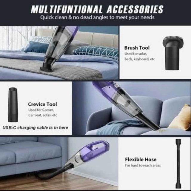 Bossdan Handheld Vacuum Cordless Car 8KPA - photo 2