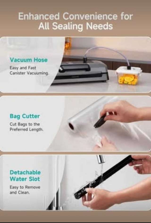 HiCOZY Vacuum Sealer for Food, Powerful Heat Sealer - photo 5