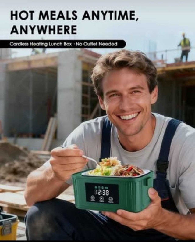 Cordless Electric Lunch Box for Adults, 1.4L - photo 2