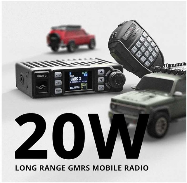 Radioddity DB20-G GMRS Mobile Radio for Car Vehicle, 20W - photo 2