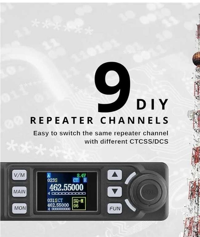 Radioddity DB20-G GMRS Mobile Radio for Car Vehicle, 20W - photo 5