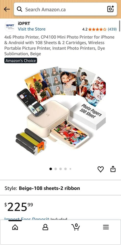 4x6 Photo Printer, CP4100 Mini Photo Printer for iPhone & Androi - photo 2