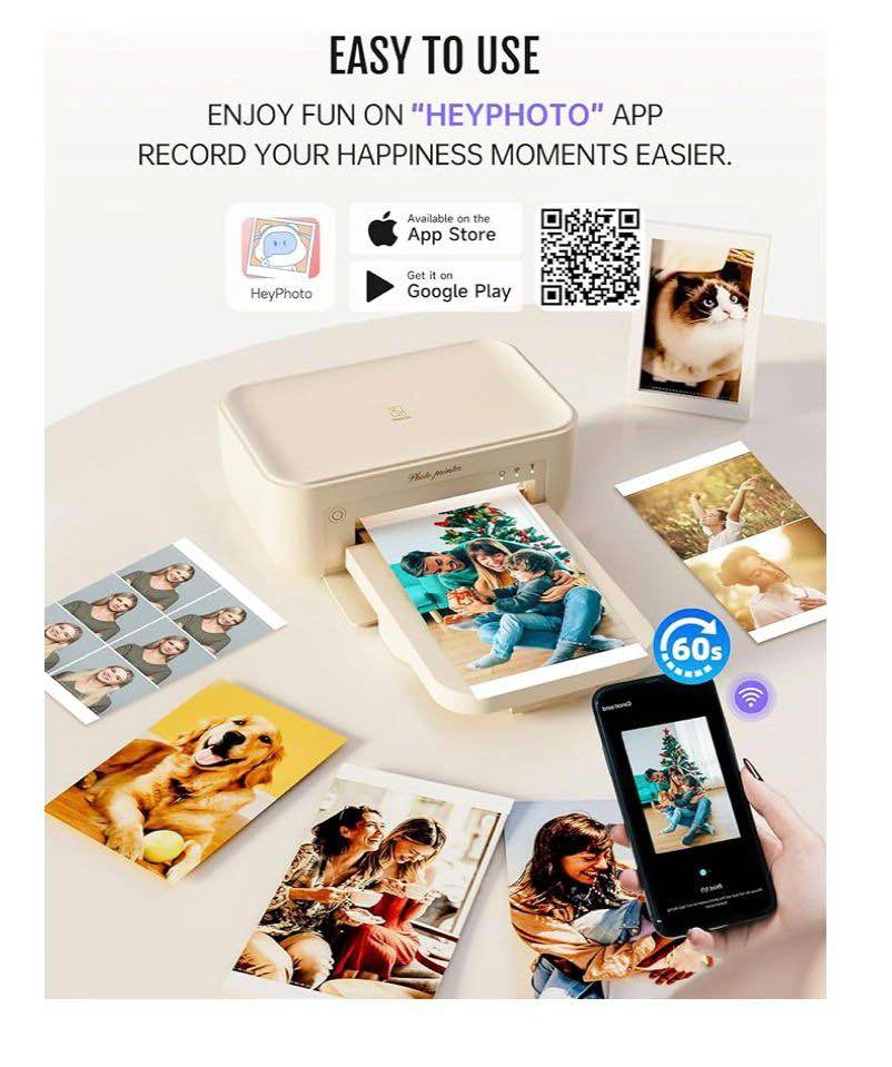 4x6 Photo Printer, CP4100 Mini Photo Printer for iPhone & Androi - photo 3