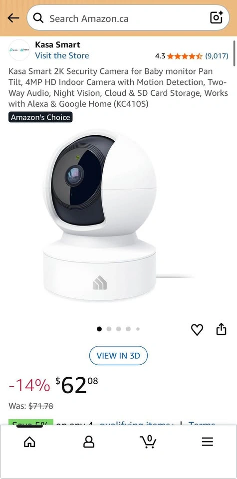 Kasa Smart 2K Security Camera for Baby Monitor (Pickering) - photo 2