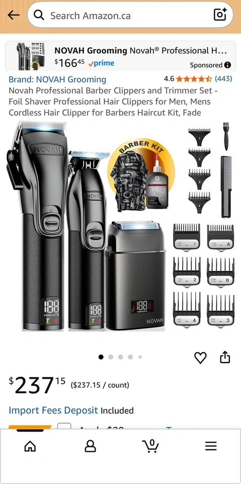 Novah Professional Barber Clippers and Trimmer Set - photo 2