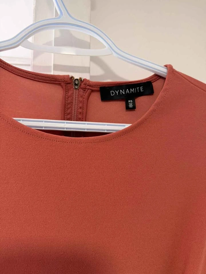 Dynamite Sleeveless Mini Dress - Salmon, Small - photo 2
