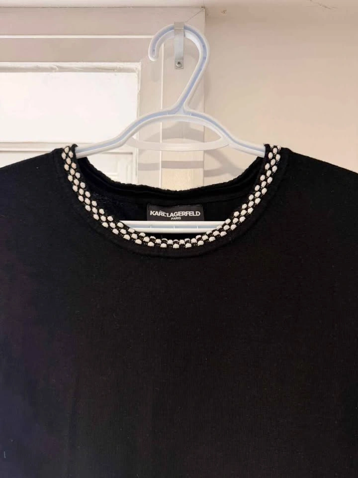 Karl Lagerfeld Paris Black Short Sleeve Top - photo 2