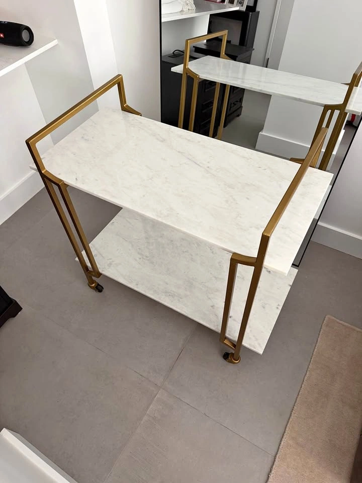 Real Marble Bar Cart