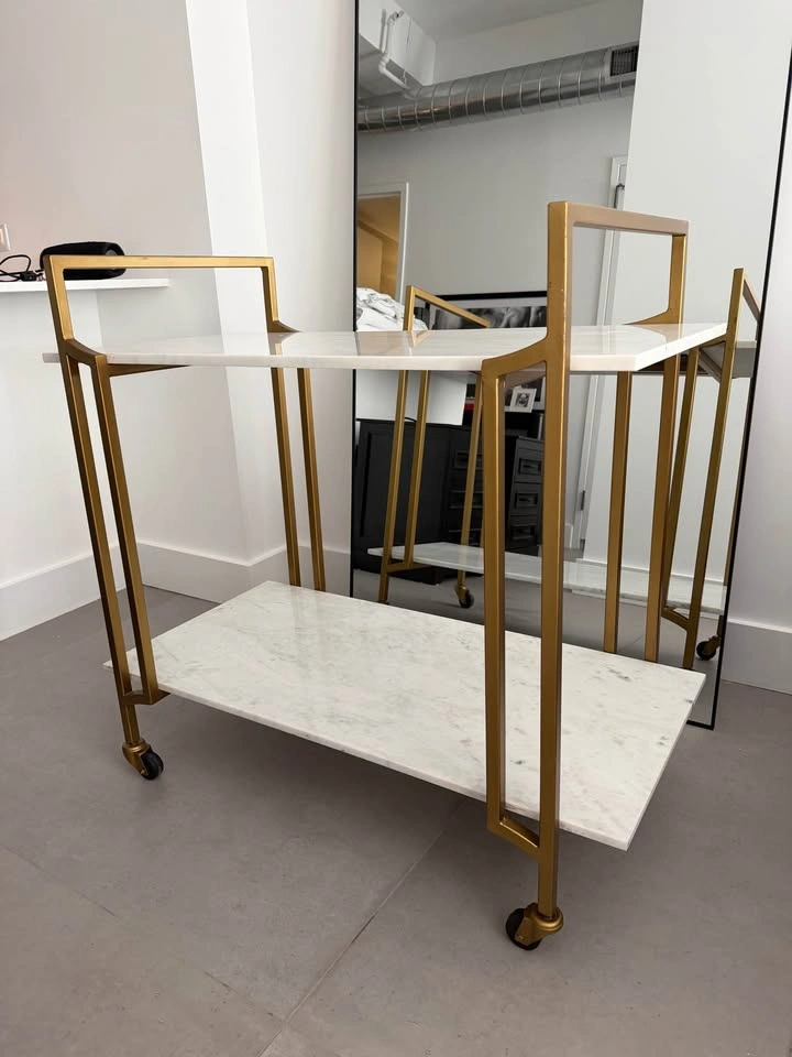 Real Marble Bar Cart - photo 2