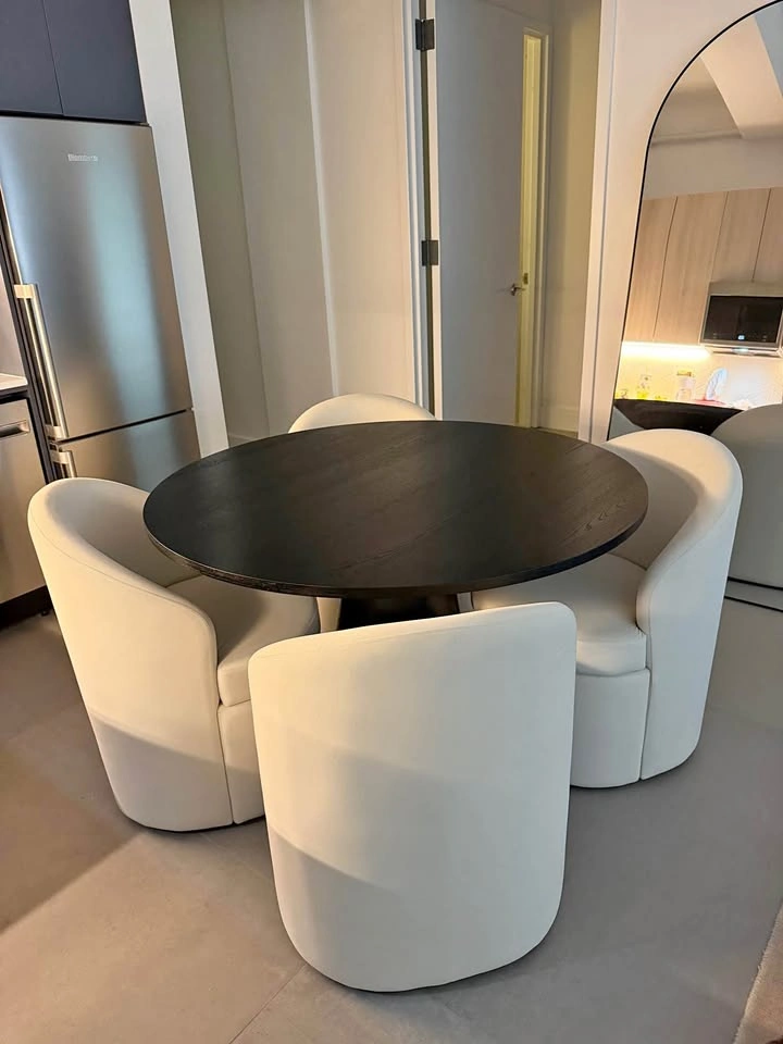 Solid Wood Base Dining Table