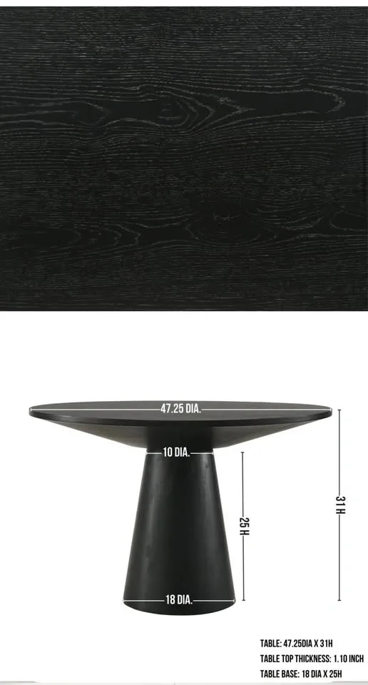 Solid Wood Base Dining Table - photo 4